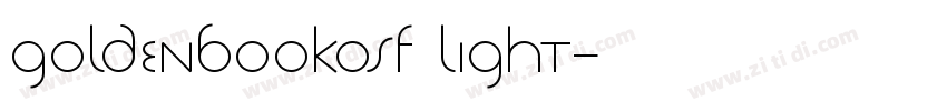 GoldenbookOSF Light字体转换